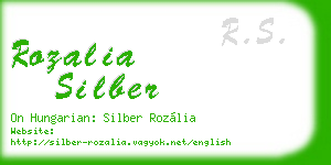 rozalia silber business card